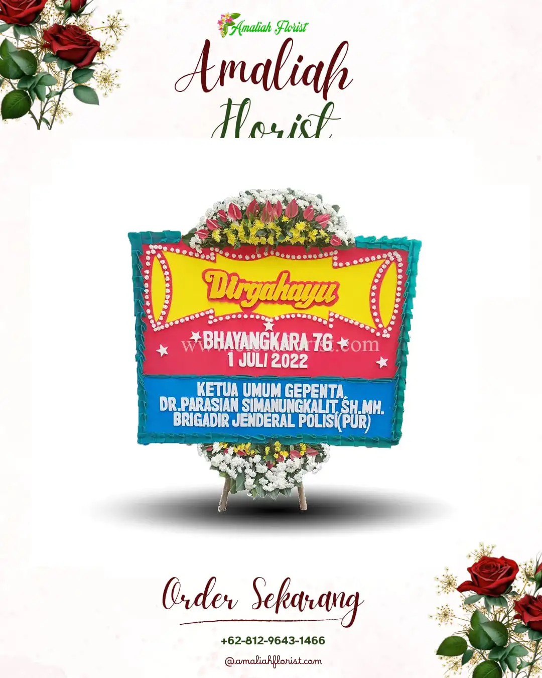 Papan Bunga HUT Ulang Tahun Kujon